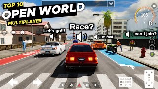 TOP 10 Best Open World Multiplayer Car Games for Android amp iOS 2024 • Play With Friends [upl. by Initof919]