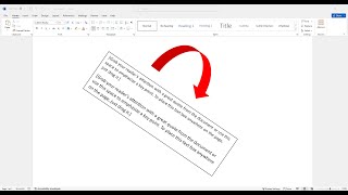 how to rotate text box in word [upl. by Ttennaj]