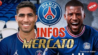 INFOS MERCATO  WIJNALDUM PREMIÈRE RECRUE PARISIENNE  HAKIMI DACCORD AVEC PARIS LINTER BLOQUE [upl. by Adnaw472]