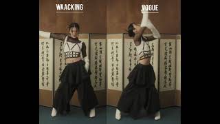 the difference between waacking and voguing❤️ waacking voguing voguedance reels dancevideo [upl. by Arick]