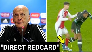 BREAKING Pierluigi Collina Said quotVan Dijk deserved a REDCARD for kicking Kai Havertz twicequot [upl. by Artemus]