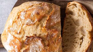 Worlds Easiest Homemade Bread  Crusty Artisan style [upl. by Ayhtak]