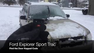 Sport Trac Door Code  How to find it [upl. by Singh]