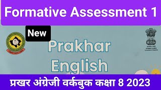 Class 8 English Formative Assessment 1Prakhar english workbook grade 8 [upl. by Nirad]