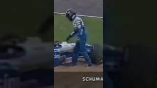 Hill crashes completely into Schumacher f1 f1shorts shorts [upl. by Anwahsak]