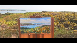 Plein Air painting at Hengistbury Head Dorset UK [upl. by Zoi]