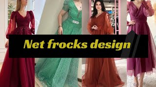 beautiful net frock designletest frock designsnew net frocks maxi design [upl. by Atilol141]