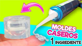 Cómo hacer 10 MOLDES CASEROS de SILICON con 1 solo INGREDIENTE [upl. by Maag]