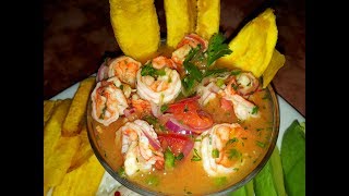 AUTENTICO CEVICHE DE CAMARON ECUATORIANO [upl. by Corron]