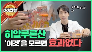 이것만 알아도 얼굴 노화 10년 막습니다☝🏻  꺼진볼살 잔주름 피부탄력에 끝판왕 ‘히알루론산’의 원리 [upl. by Dana]