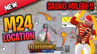 BEST PLACE TO FIND M24 IN PUBG MOBILE LITE  M24 amp KAR98 NEW CONFIRM LOCATIONS [upl. by Artied]