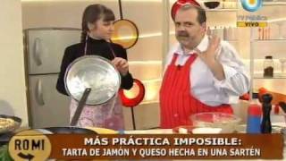 Más práctica imposible tarta de jamón y queso hecha en sartén [upl. by Yelsnik]