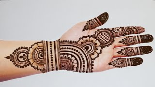 नवरात्रि स्पेशल Easy Stylish mehndi design Mehndi designs Simple Mehandi design Mehandi ka design [upl. by Hcire]