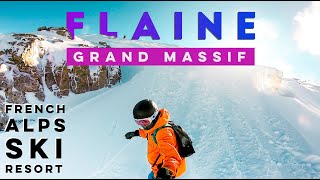 SNOWBOARDING IN FLAINE Grand Massif France  Offpiste and Backcountry [upl. by Itida]