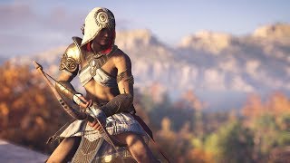 Assassins Creed Odyssey Stealth Kills amp Hideout Clearing Gameplay Athena Assassin Outfit [upl. by Arabeila]