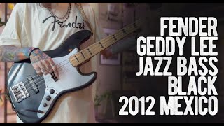 Fender Geddy Lee Jazz Bass Black 2012 Mexico [upl. by Adnovay]