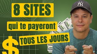 8 Sites Web pour gagner de largent tous les jours 💻💵 [upl. by Cohbath]