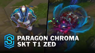 Paragon Chroma SKT T1 Zed Skin Spotlight  PreRelease  PBE Preview  League of Legends [upl. by Einafats210]