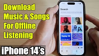 iPhone 14s14 Pro Max How to Download Music amp Songs For Offline Listening In Apple Music [upl. by Muhan]