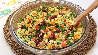 Couscous Salad Recipe High Protein amp Healthy [upl. by Thorsten]