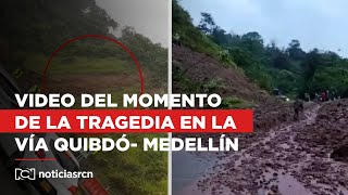 Video del momento exacto de la tragedia por alud de tierra en Carmen de Atrato Chocó [upl. by Anelah]