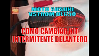 24 Como cambiar intermitente delantero en moto Suzuki Vstrom DL650 [upl. by Nosneb353]