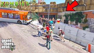 Franklin and Shinchan Save A People for Zombies virus or Go to Base Camp in GTA VPart7 [upl. by Michelsen]