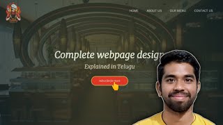 Complete website design using Html amp CSS  Explained in telugu  Ayush penumatsa [upl. by Adnek]