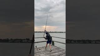 Hatteras cast surffishing reddrum subscribe fishing pierfishing fish [upl. by Artenal]