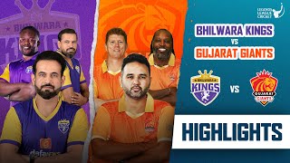 Gayle Storm fifty in Legends League Cricket  Match Highlights  Bhilwara Kings VS Gujarat Giants [upl. by Revorg101]