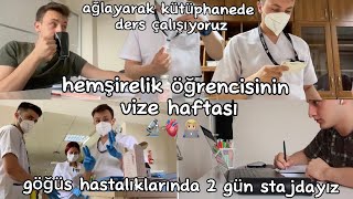 hemşirelik vize haftası🔬 göğüs hastalıkları stajıyla son sınavımız çakıştı ✨ staj günlükleri8 [upl. by Valora]