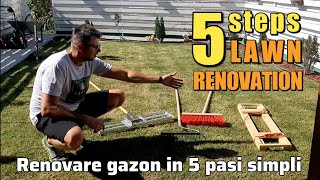 Renovare gazon in 5 pasi Cum sati regenerezi gazonul [upl. by Nosaes]