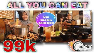 MUKBANG AYCE  VIP Shabu  BBQ GRILL Only 99k  JINMAN citra raya [upl. by Nissa]