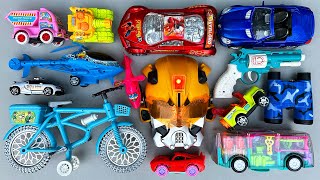 Racing Car Sports Car Police Car Bicycle Helicopter Tank Truck Gun Bus Mask etc Toy Vehicle [upl. by Giffie]