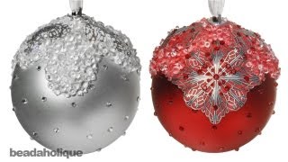 How to Embellish an Ornament with Crystal Clay Filigree and Crystals [upl. by Cirdec22]