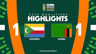 Comoros 🆚 Zambia  Highlights  TotalEnergiesAFCONQ2023  MD6 Group H [upl. by Anawahs]