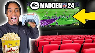 PLAYING MADDEN NFL 24 IN A MOVIE THEATER CRAZY [upl. by Farhi]