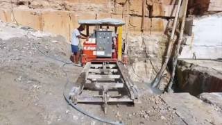 Fantini Chain Saw machine for open cast quarry  HD TRAVERTINE [upl. by Trebliw]