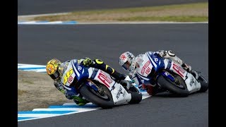 Valentino Rossi vs Jorge Lorenzo Motegi 2010 [upl. by Teplica664]