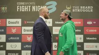 Devon Larrat Vs Hafthor Bjornsson Face Off [upl. by Ahsercal]