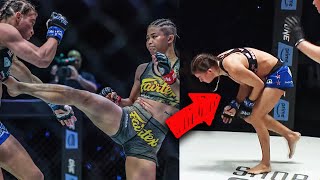 CRUSHING Body Kick 😵 Stamp Fairtex KOs Alyse Anderson [upl. by Bianchi]