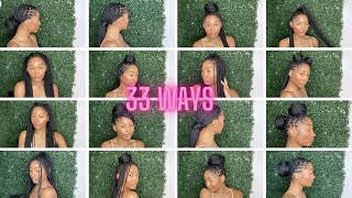 33 WAYS TO STYLE SMALL KNOTLESS BRAIDS [upl. by Assiled349]