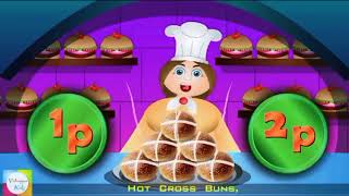 Hot Cross Buns Rhyme with Lyrics Nursery Rhyes For Childr en Kids education education [upl. by Ssegrub]