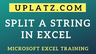 Extract a substring from a string  MS Excel  Uplatz [upl. by Honorine]