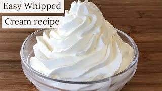 How to Make Stabilized Whipped Cream EASY Frosting Recipe for Cakes amp Desserts [upl. by Irodim]