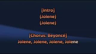 Beyonce  Jolene  Karaoke  Lyrics [upl. by Marlette]