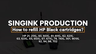 HP Cartridge Refill tutorial for HP 21 60 61 62 63 65 67 74 92 94 98 702 901 [upl. by Frohman]