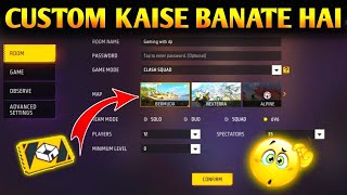 CUSTOM KAISE BANATE HAIN FREE FIRE MEIN  FREE FIRE CUSTOM KAISE BANATE HAIN  CUSTOM FREE FIRE [upl. by Keldah]