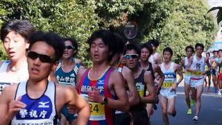 日本学生ハーフマラソン選手権2017 129km地点付近 [upl. by Ymmak]