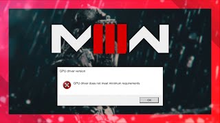 Fix GPU Driver Version Error  MW3 Guide  Simple Guide [upl. by Yde442]